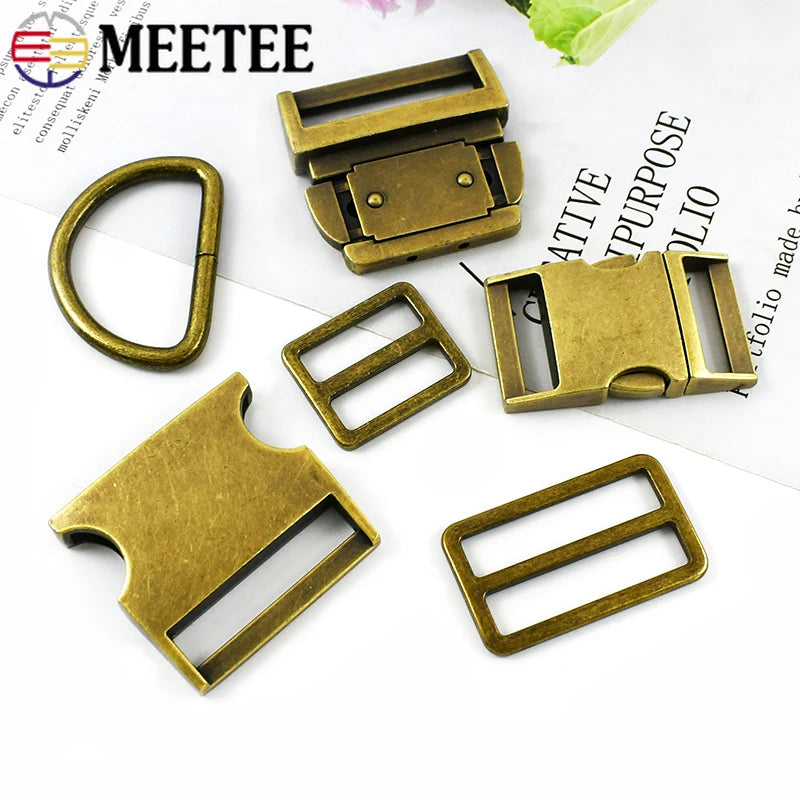 2 4 Sets Metall D-Ring Tri-Glide Slider Schnallen für Rucksack Gürtel