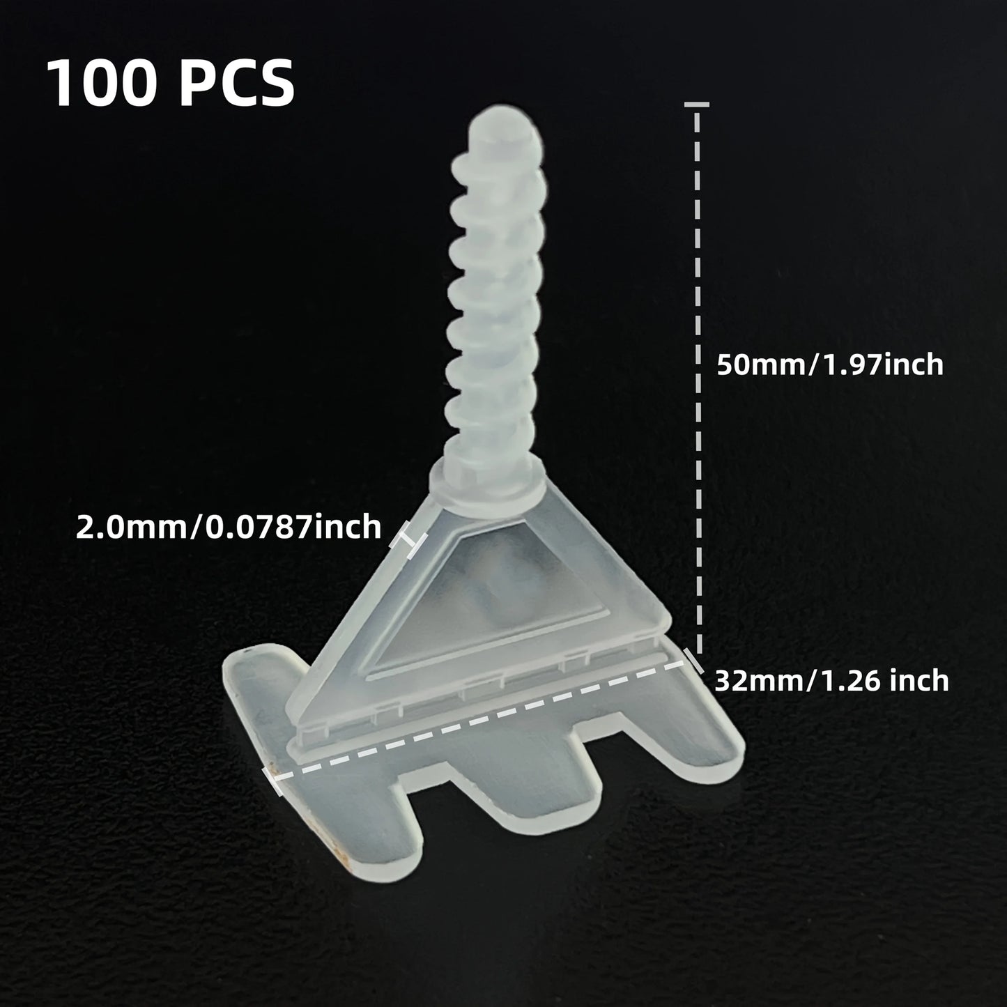 Präzises Fliesen-Nivelliersystem 100/150 Stück transparent 1–3 mm Fugenbreite