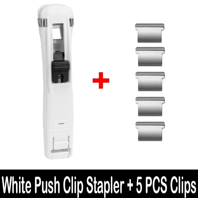 Push-Clip Hefter klammerlos für Dokumente & Notizen - Büro Schule Organizer