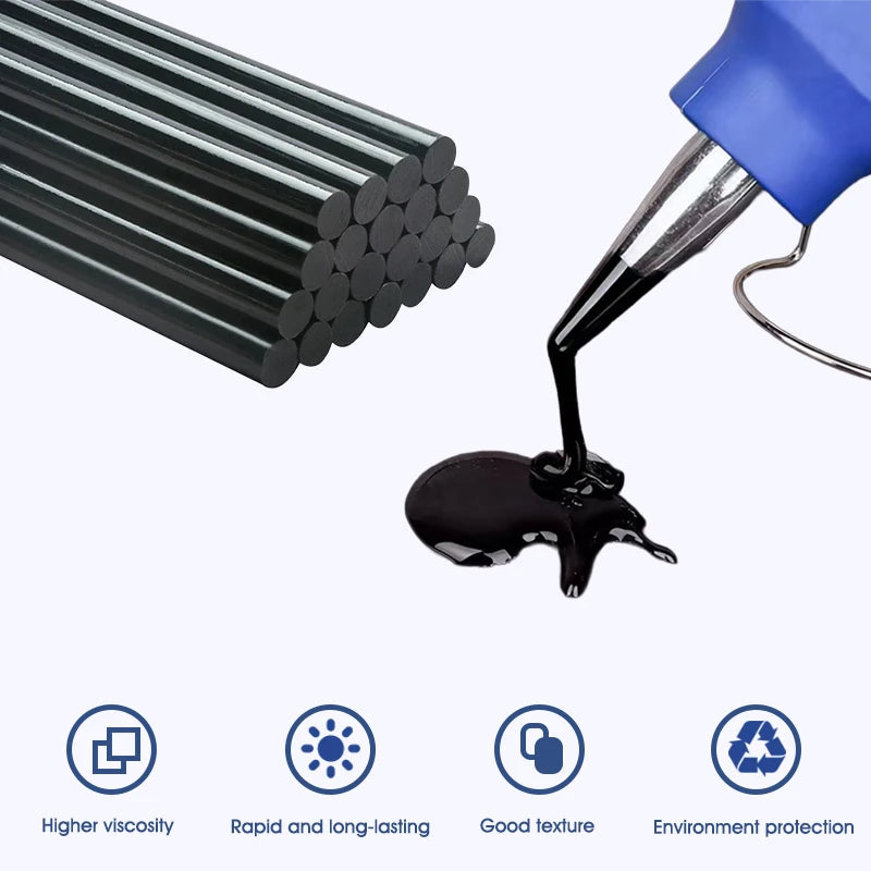 Schwarze Heißklebesticks mit starker Haftung für vielseitige Reparaturen