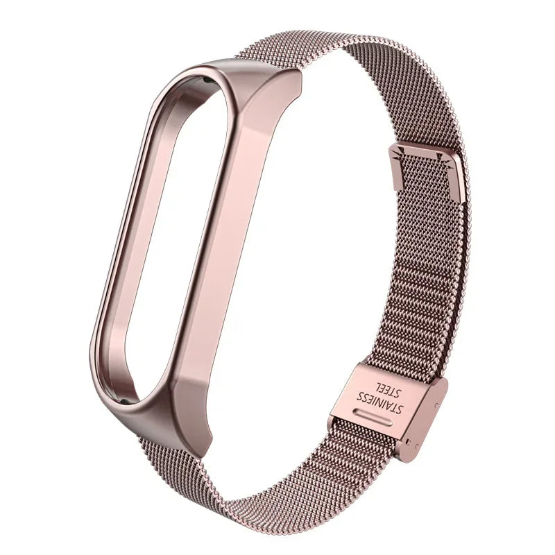 Luxuriöses Milanaise Edelstahl-Armband kompatibel mit Smartbands 3-6