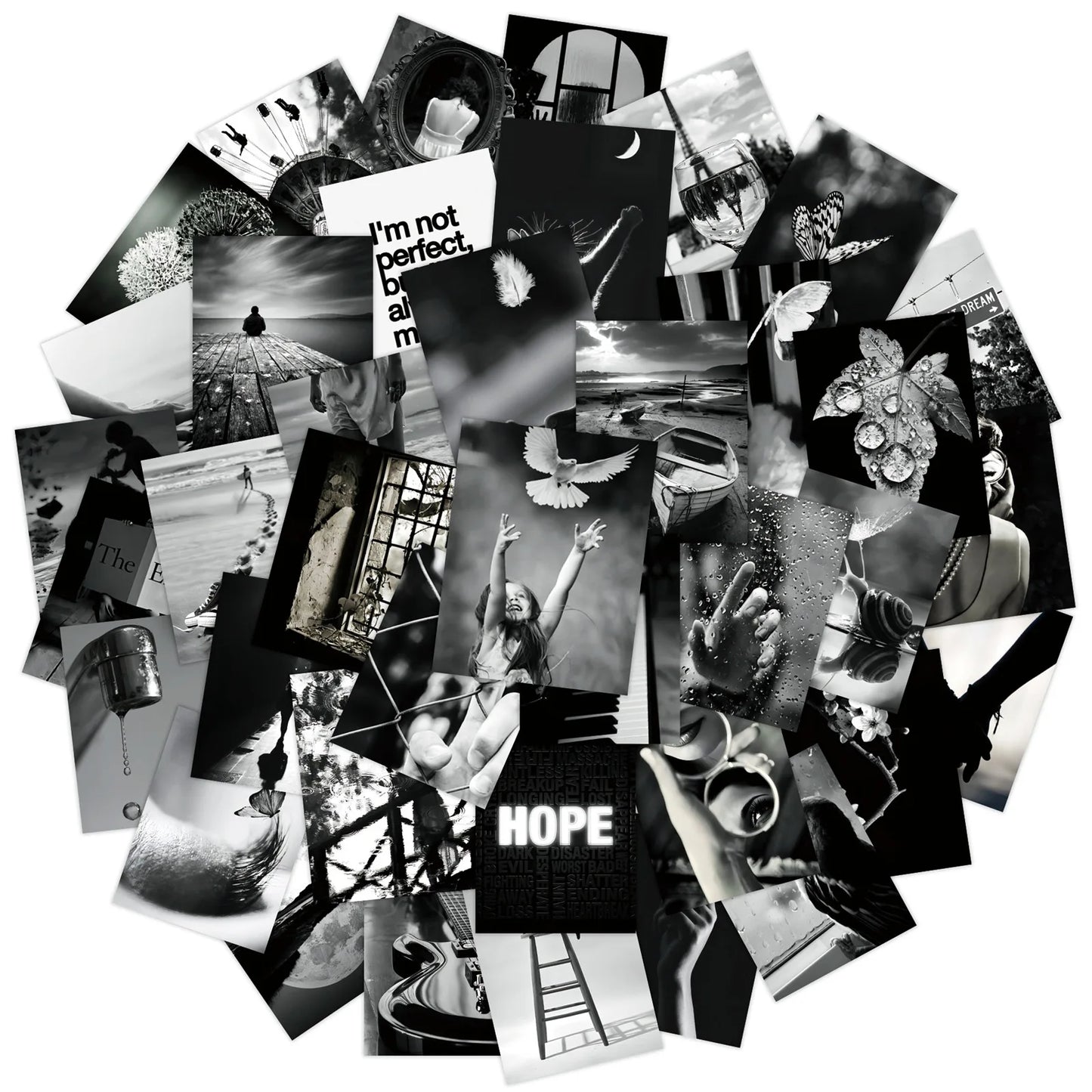 Wasserdichte schwarze Sticker für DIY Dekor, flexibel - wiederverwendbar