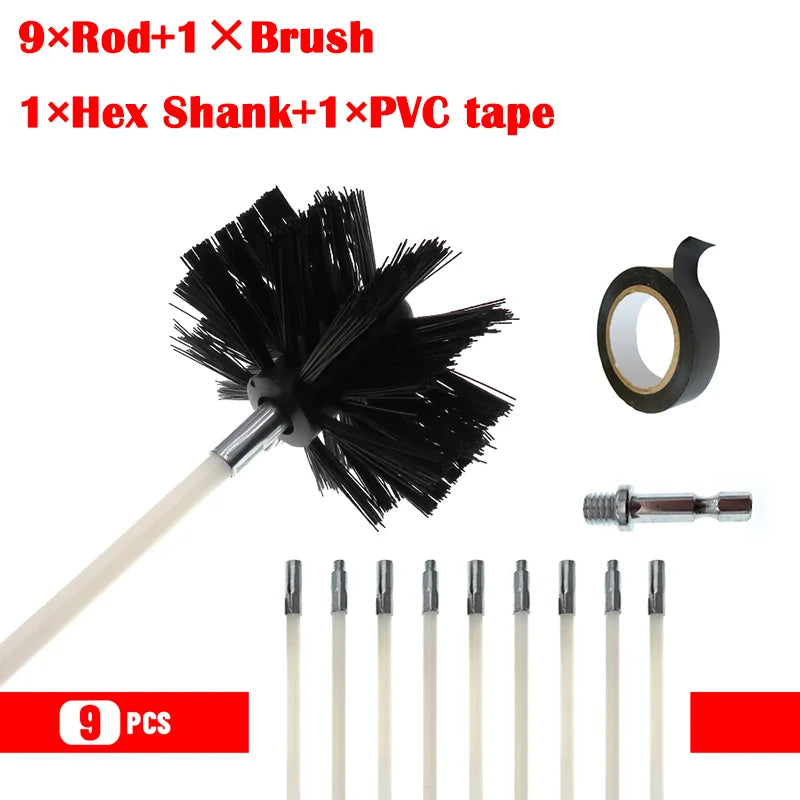 Flexibles Kaminkehrbürsten Set für gründliche Reinigung