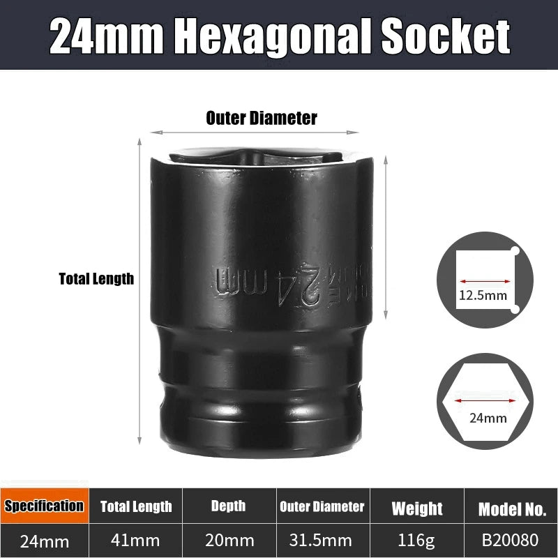 1/2" Deep Impact Steckschlüssel Satz Metrisch für Werkstatt - Kfz