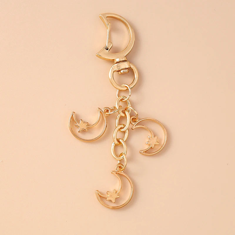 Herz Wolke Stern Mond Kristall Schlüsselanhänger für Frauen Mädchen