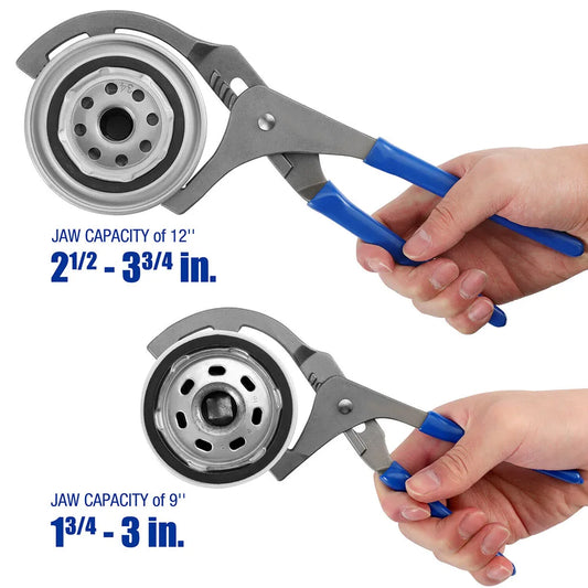 Ölfilterzange 9/12" verstellbar aus 45# Stahl für Filterwechsel