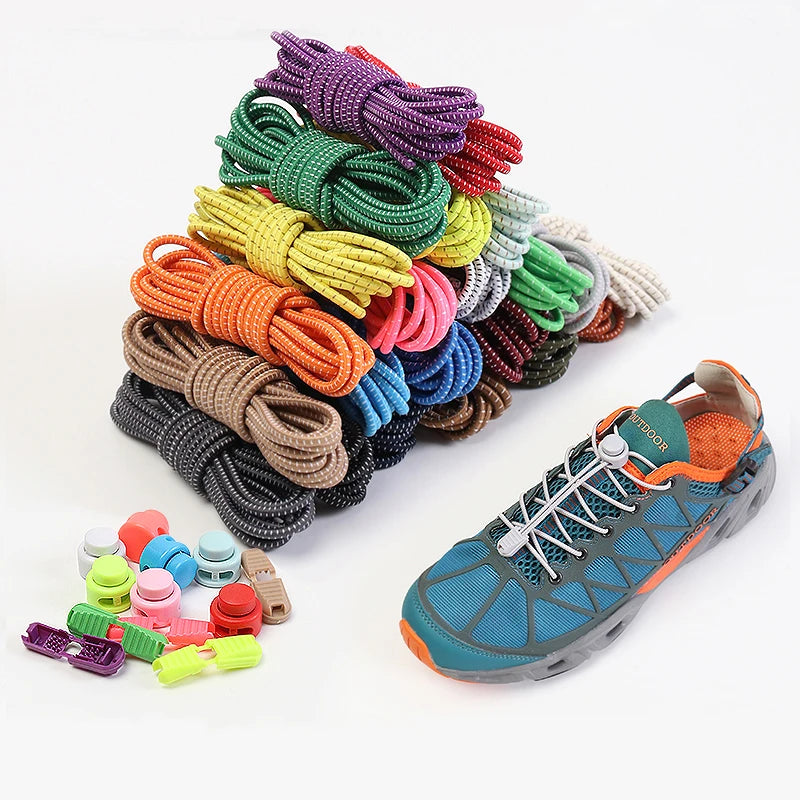Elastische Schnürsenkel ohne Binden mit Schloss für Sneakers & Co.
