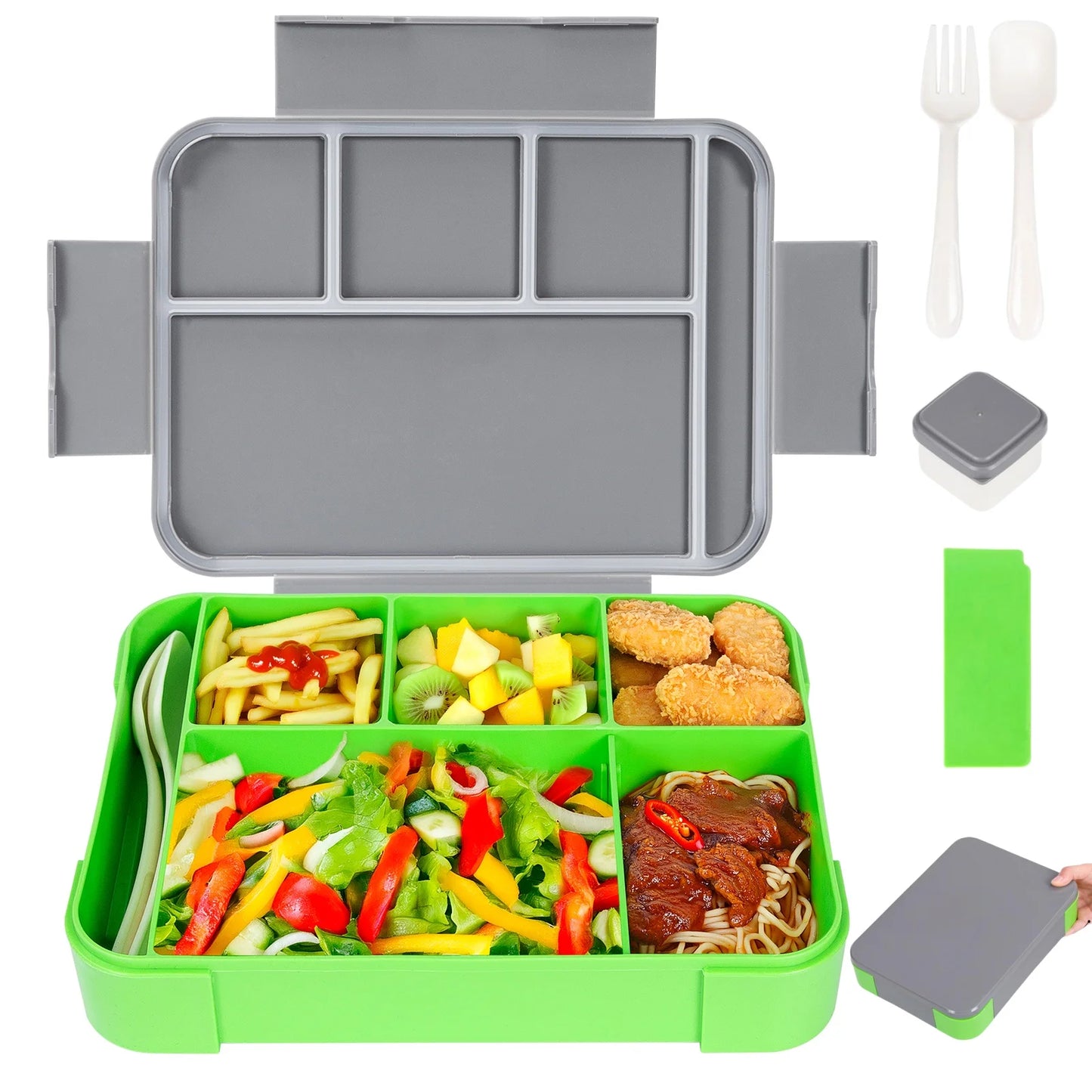 Niedliche Kinder Bento Box: 2-fach, Mikrowellengeeignet, Auslaufsicher
