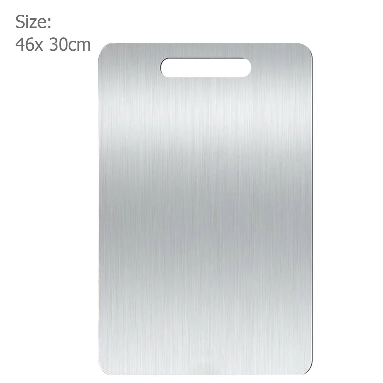 Doppelseitiges rundes Edelstahl Schneidebrett für Gemüse Obst und Fleisch