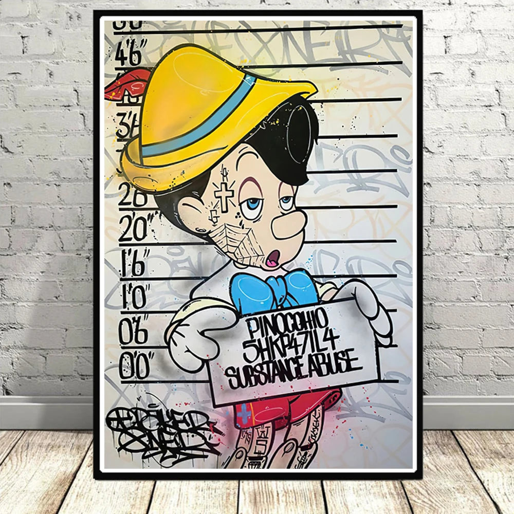 Disney Cartoon Leinwand Poster Mickey Mouse Donald Duck Wandbild