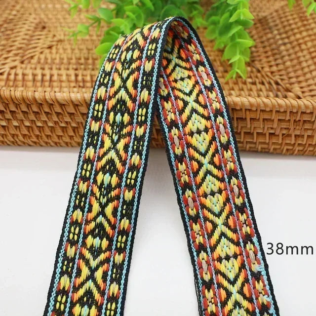 Polyester Baumwoll Jacquard Gurtband 30/38mm für DIY Nähen Zubehör