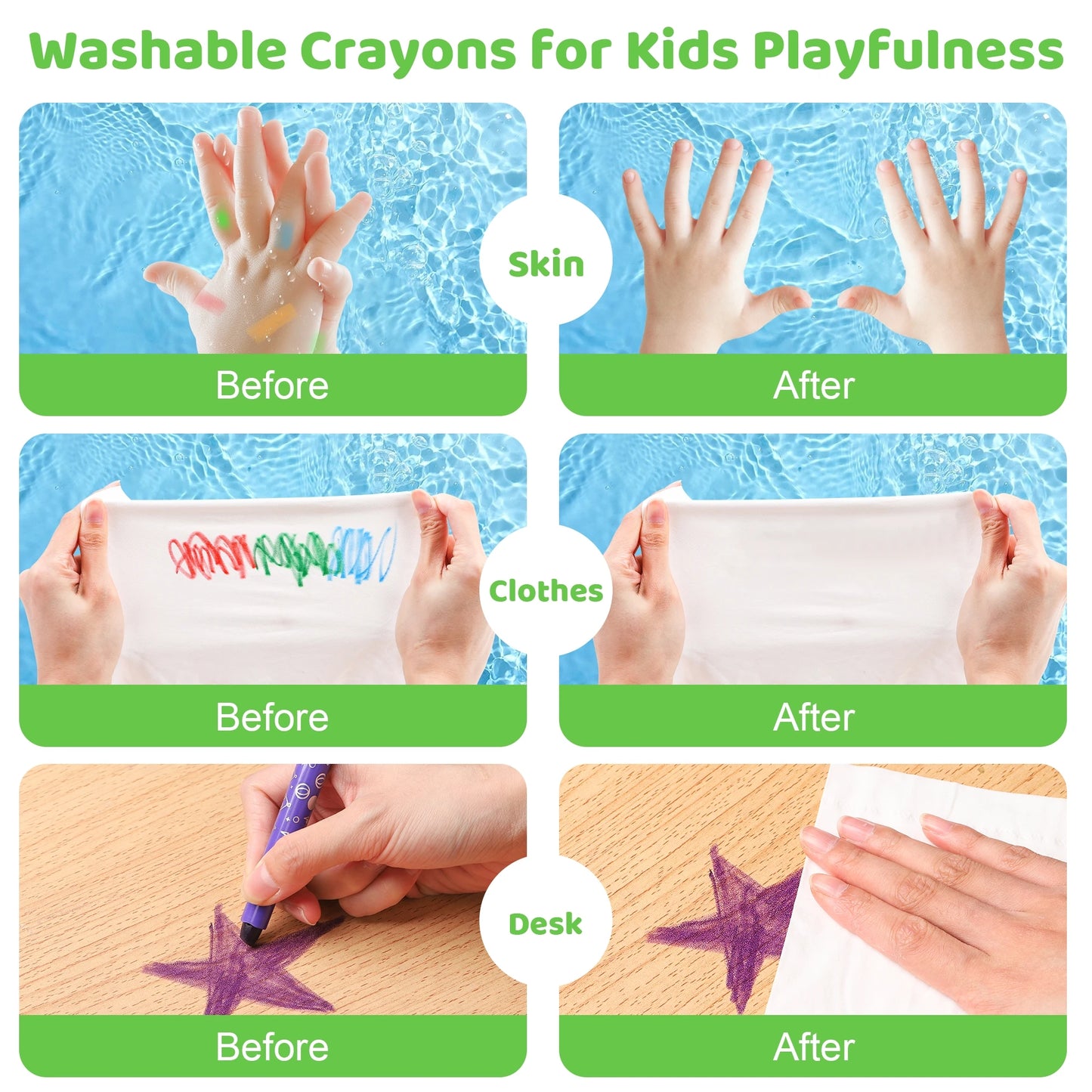 12 24 Farben Dinosaurier Buntstifte für Kinder waschbar löschbar Wachsstift