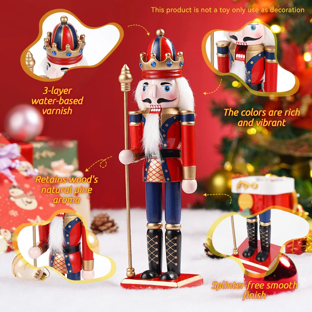 30 cm Holz Nussknacker Marionette Soldat Dekoration