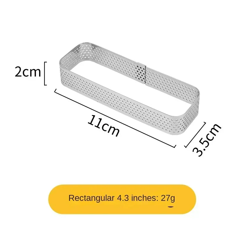 Perforierter Tartering für perfekte Obst Mousse Kuchen & Desserts