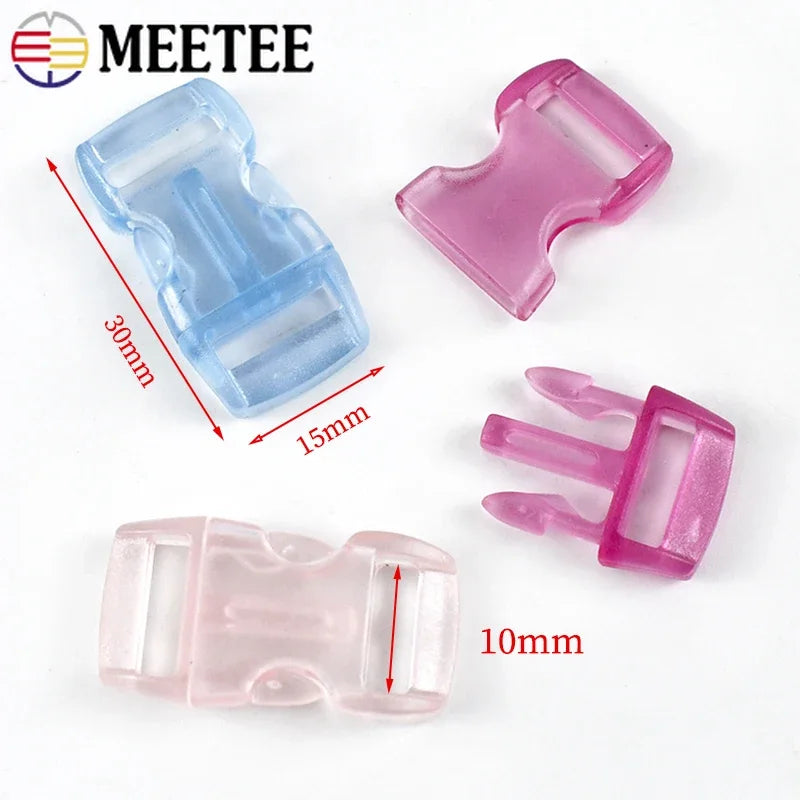 Vielseitige 10mm Kunststoff Schnellverschluss Schnallen DIY Zubehör