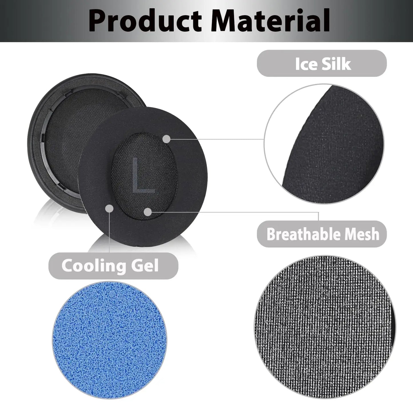 Kühlgel Ersatz-Ohrpolster für Kopfhörer – Erfrischend - Komfortabel