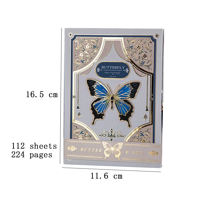 Retro Notizbuch Hardcover Gothic Design Farbseiten Illustration Tagebuch