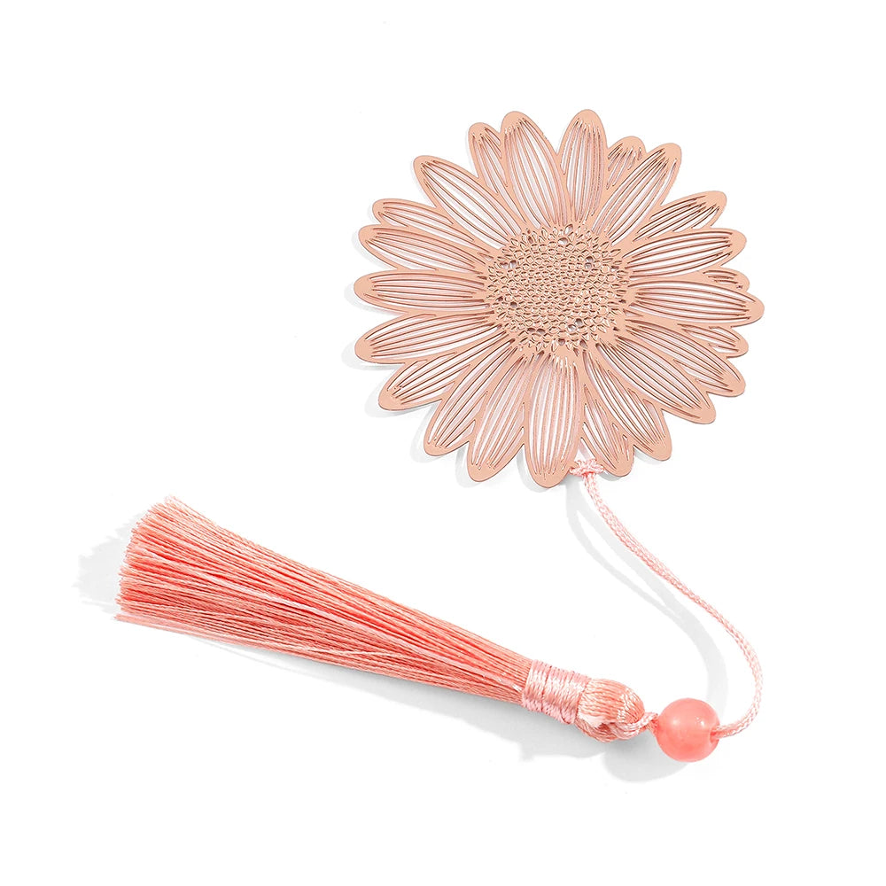 Hohles Messing-Lesezeichen mit Blumenmotiv für Buchliebhaber