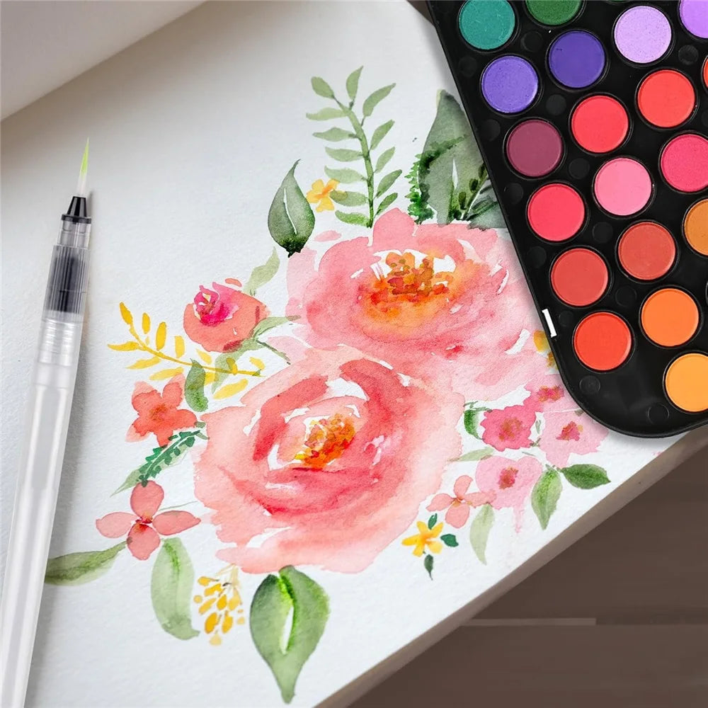 Nachfüllbares Aquarellpinsel-Stift-Set 3/6-teilig – sanft - vielseitig malen