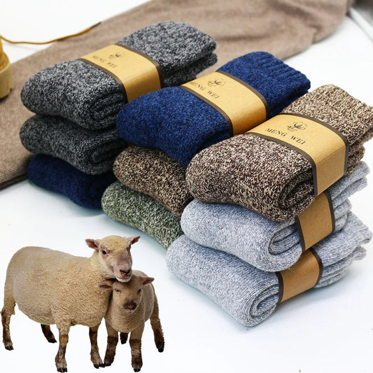 Dicke warme Merino Wollsocken für Männer im 3er Pack