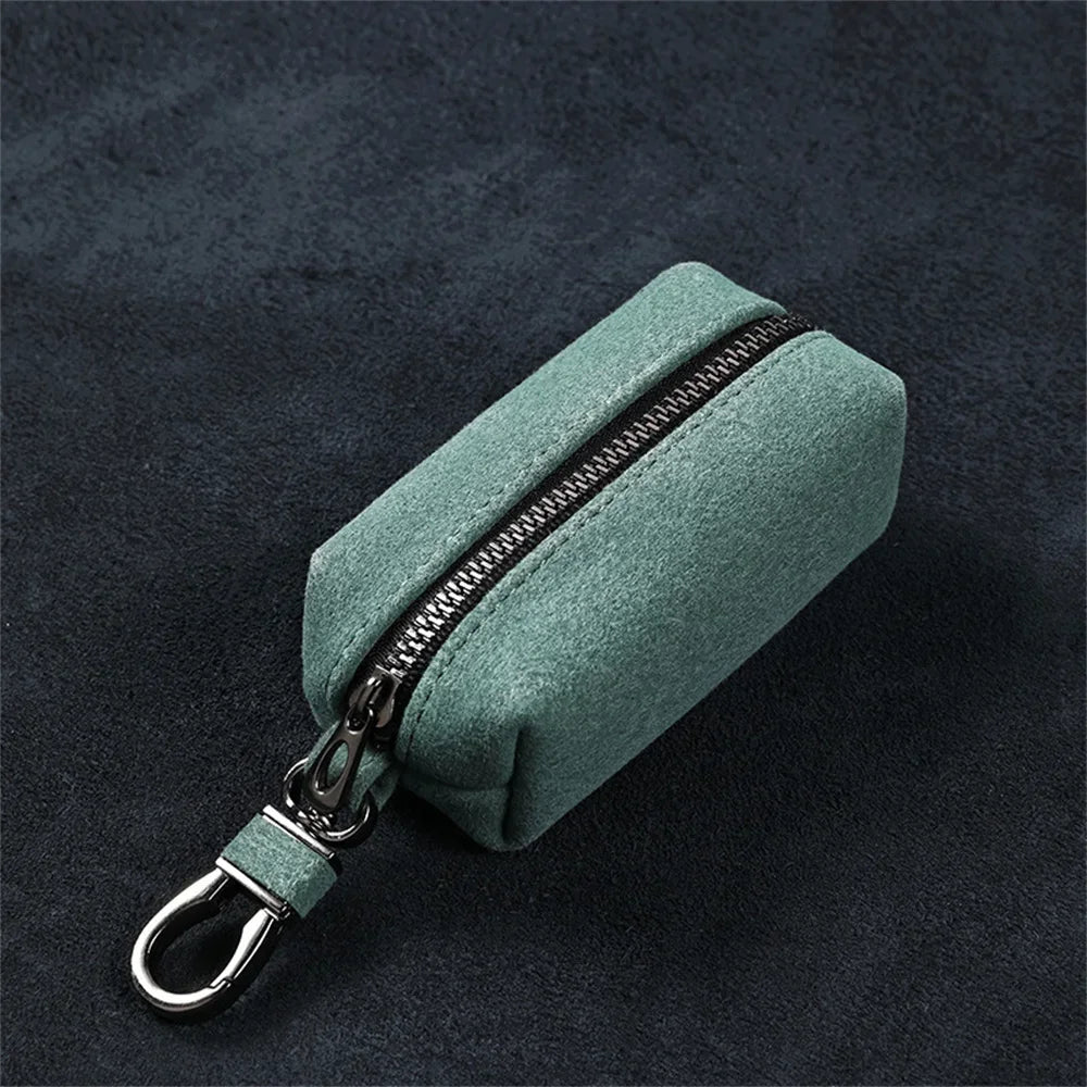 Tragbare Schlüsselbund Brieftasche mit Doppelreißverschluss große Kapazität