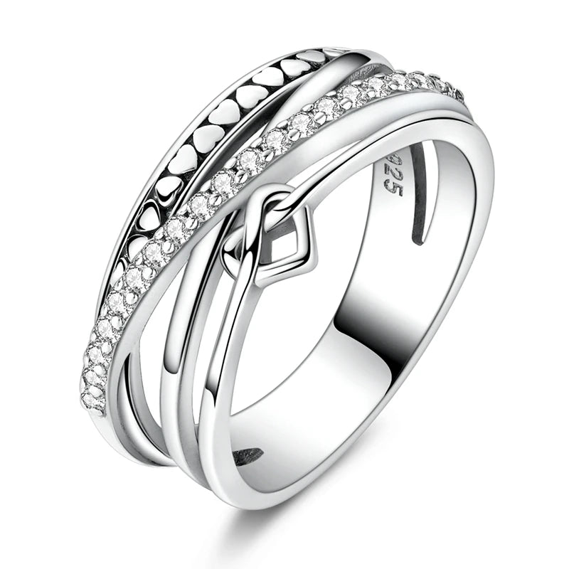 Funkelnder 925 Silber Ring mit Zirkon – Edle Designs für Frauen