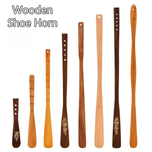 Neuer Holz-Schuhlöffel zum einfachen An- und Ausziehen von Schuhen, tragbarer extra langer Schuhlöffel für Senioren, Schuhheber - Yabubest - Home & More