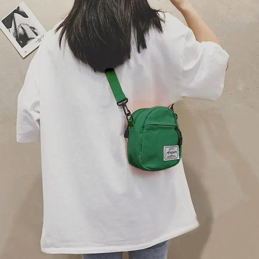 Unisex Leinwand Mini Umhängetasche Freizeit Schultertasche Harajuku Look