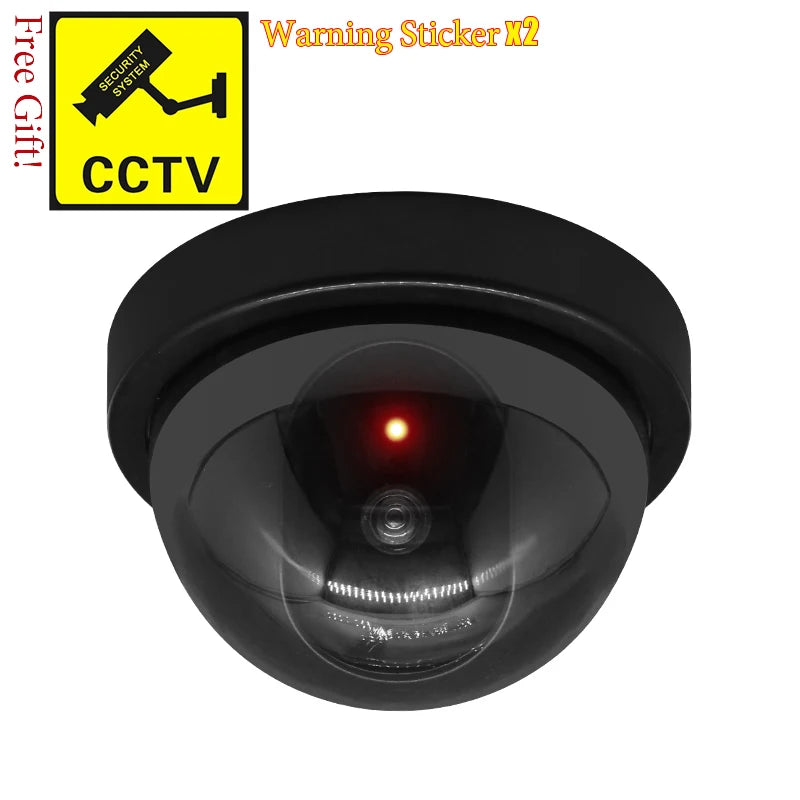 Realistische schwarze Dummy CCTV-Kamera mit blinkender LED – Abschreckung pur