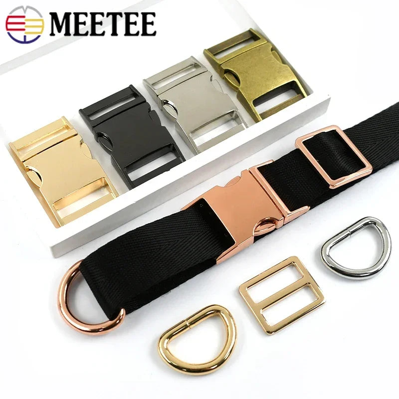 2 4 Sets Metall D-Ring Tri-Glide Slider Schnallen für Rucksack Gürtel