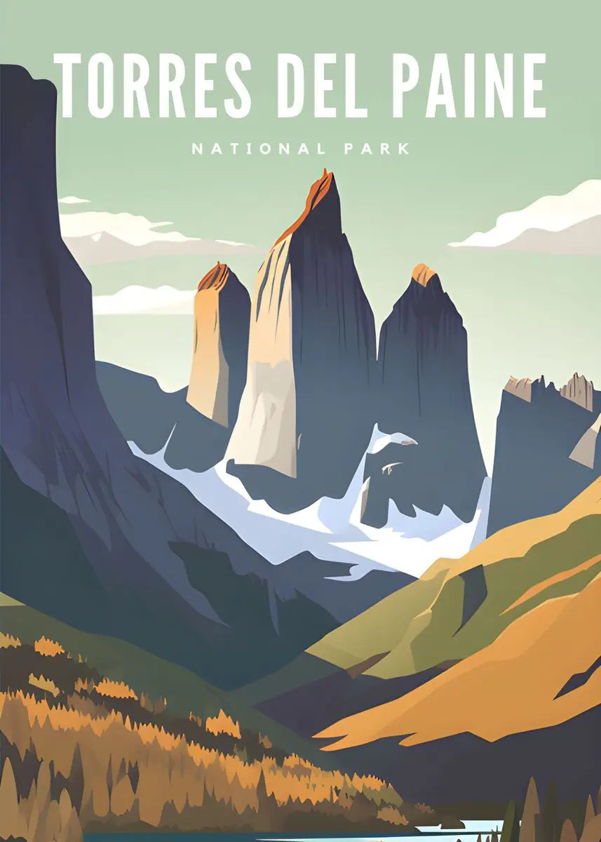 Moderne Leinwandkunst mit berühmten Naturparks für Wohnräume