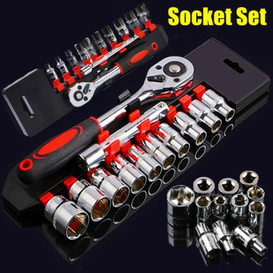 12-teiliges Steckschlüssel Schraubenschlüssel Set – Motorrad, Auto, Fahrrad Reparatur