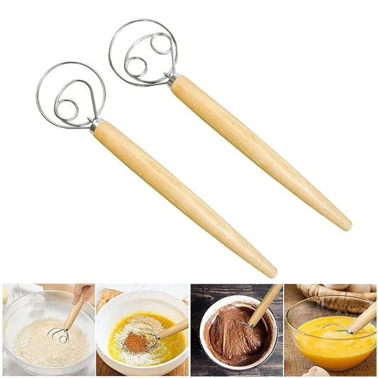 Dänischer Teigschneebesen Edelstahl Handmixer für einfaches Backen