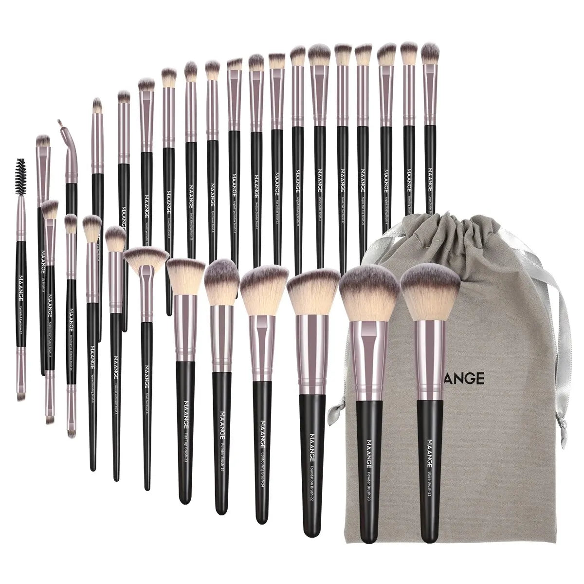 MAANGE 30-teiliges Make-up-Pinsel-Set mit Tasche-Yabubest - Home & More