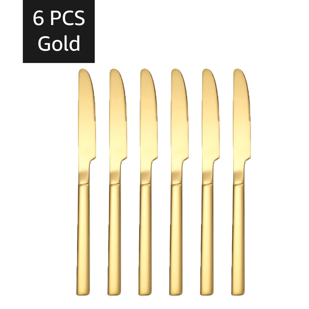 30-teiliges Gold Besteckset aus Edelstahl für 6 Personen – elegant - spülmaschinenfest