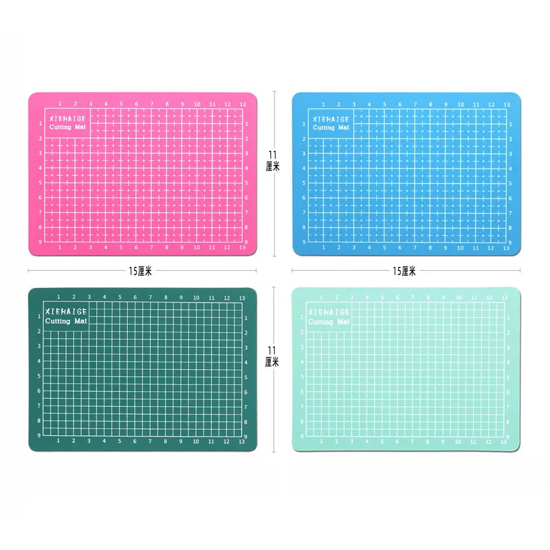 4er Set doppelseitige PVC A6 Schneidematte 15x11 cm selbstheilend