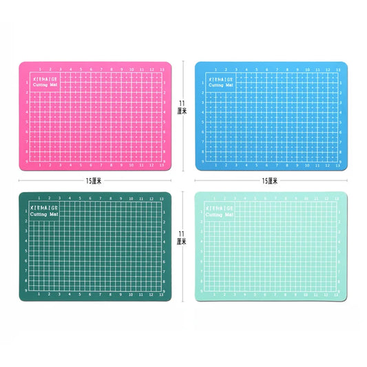 4er Set doppelseitige PVC A6 Schneidematte 15x11 cm selbstheilend