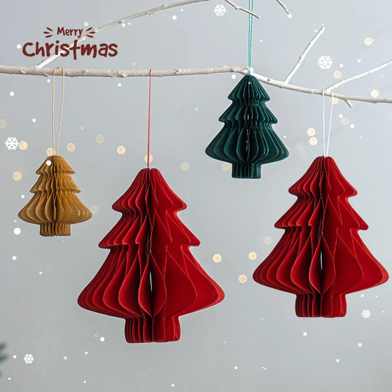 Gehäkelter Weihnachtsbaum Anhänger aus Textil für festliche Deko