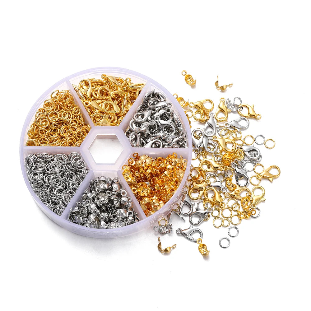 Schmuck Bastelset Karabinerverschluss Biegeringe für DIY Armbänder