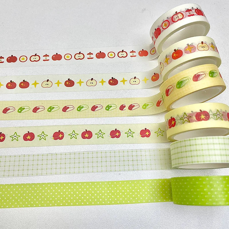 6-teiliges Obst Motiv Washi Tape Set für kreative Bastelideen