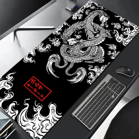 XXL Gaming Mauspad Japanischer Drache 900x400mm Speed Anime Schreibtisch