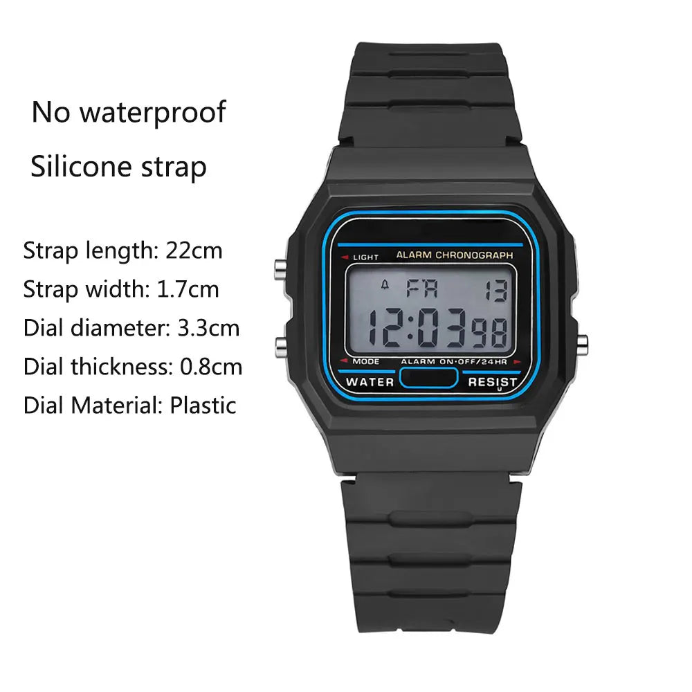 Digitale Sport Uhr für Männer Frauen Studenten, LED Anzeige, Quadratisches Design