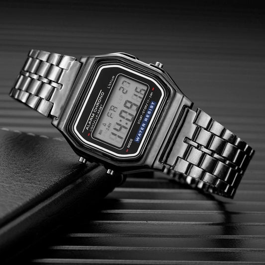 Digitale Sport Uhr für Männer Frauen Studenten, LED Anzeige, Quadratisches Design