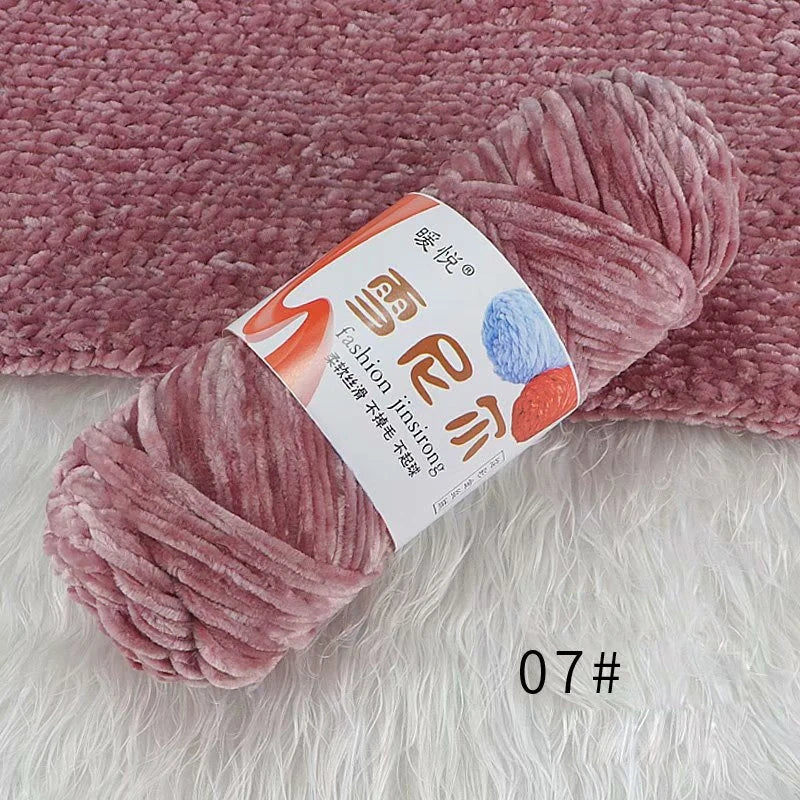 Weiches Chenille Polyester Strickgarn für gemütliche DIY Projekte