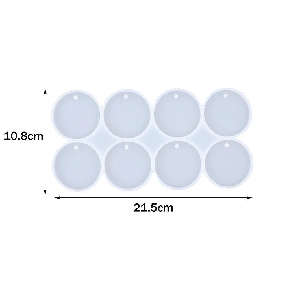 8 bis 12 DIY Silikonformen runde ovale Harz Anhänger für Schmuckherstellung