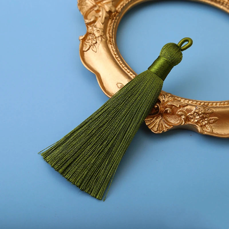 10er Set 8cm Seiden-Quasten zum Basteln für Schmuck - Lesezeichen