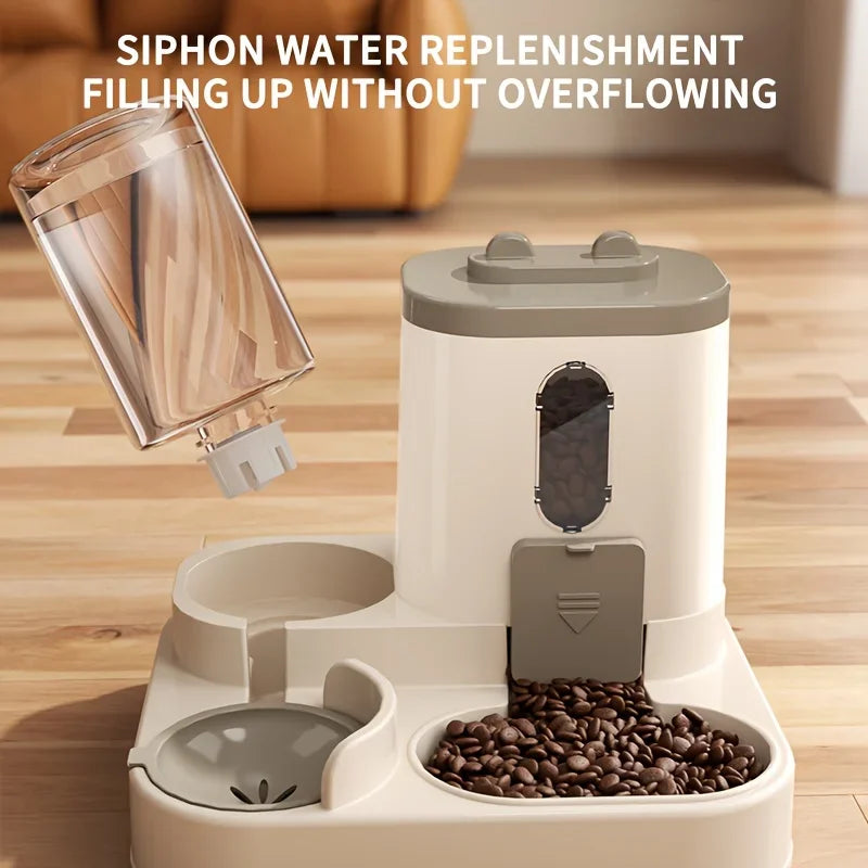 Automatischer 2-in-1 Futter- - Wasserspender für Katzen – hygienisch - praktisch