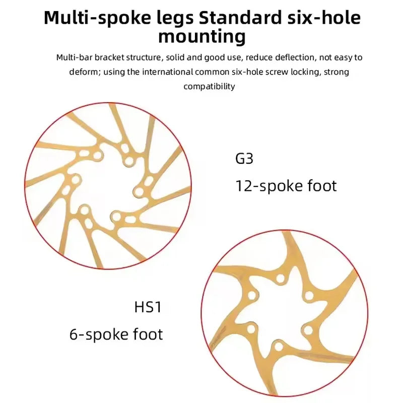 Ultraleichte Fahrrad Scheibenbremse MTB - Stahl Rotor 160 180 203mm inkl. Schrauben