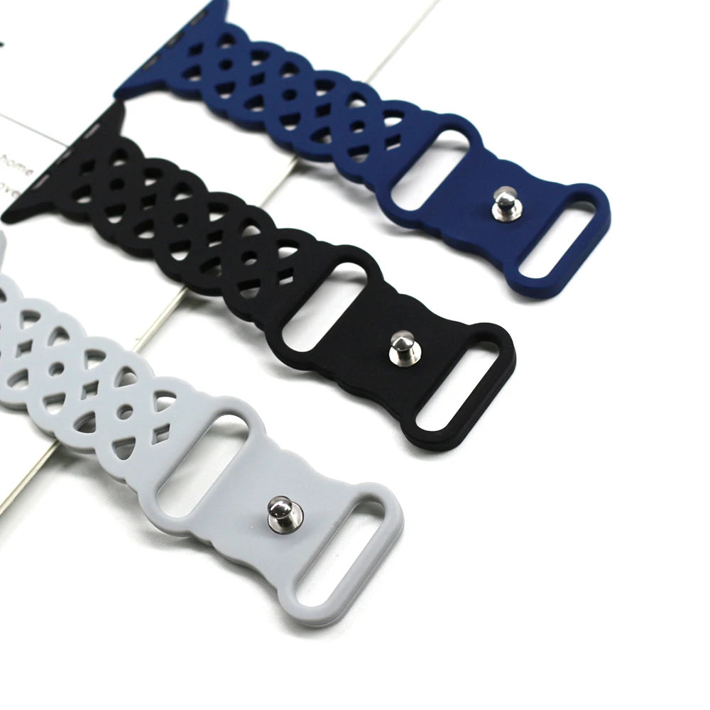 Atmungsaktives Silikon Armband für Smartwatches 38-45mm Komfort