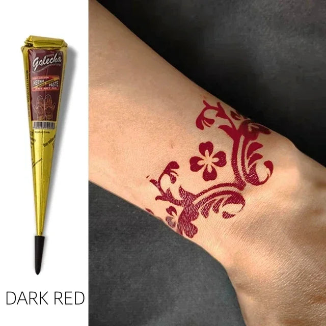 25g Mehrfarbiger Henna Kegel Tattoo Paste für temporäre Körperkunst